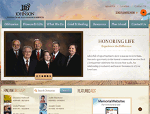 Tablet Screenshot of johnsonfuneralsandcremations.com